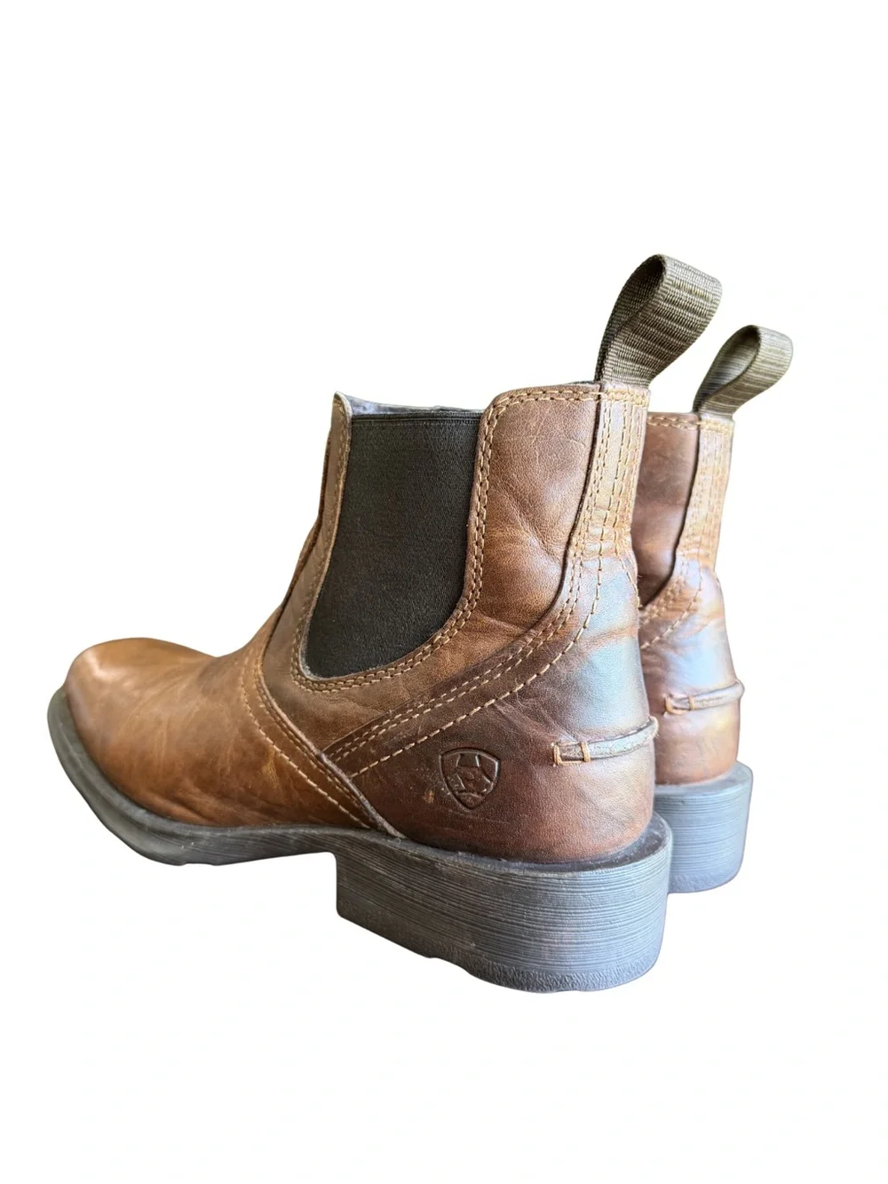 Ariat Midtown Rambler Chelsea Boots Barn Brown Leather Square Toe Men’s 9